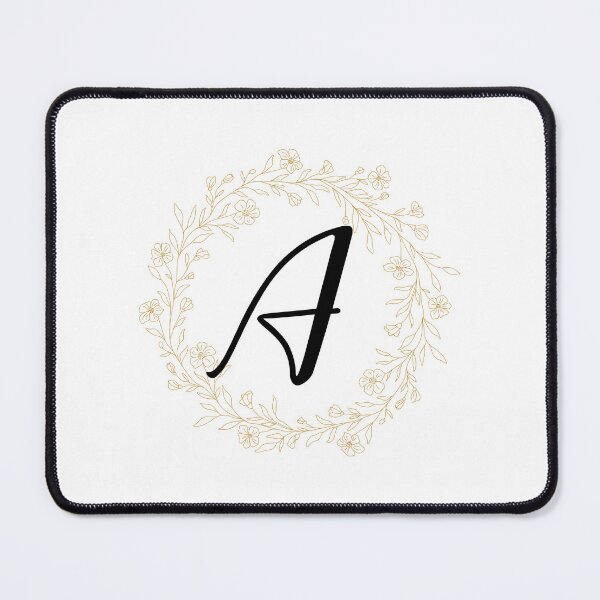 Item preview, Monogram A In A  Gold Wreath Of Wildflowers designed and sold by Tasha-design.