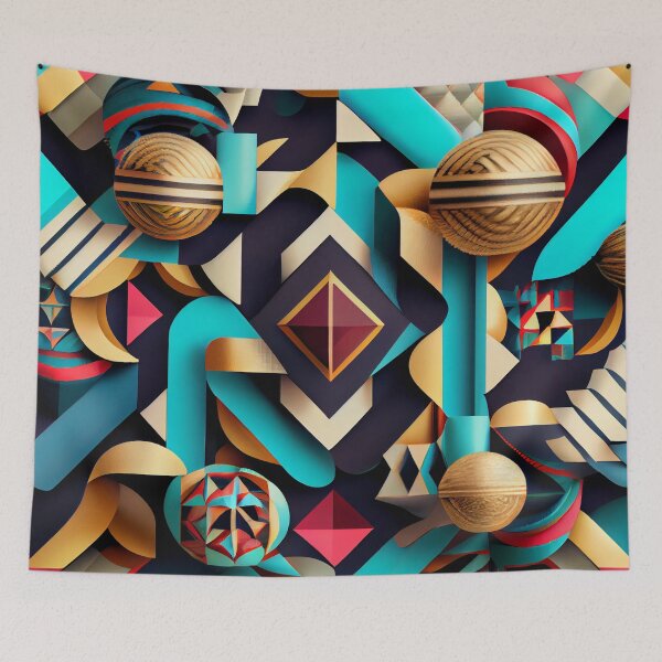 Item preview, Balanced Maximalist Pattern Digital Painting designed and sold by CodeAndColors.