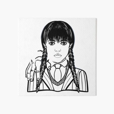 disembodied hand called the Thing. Wednesday. Happy Halloween. Girl with  braids. Vector. Wednesday addams illustration. Wednesday Concept. 16019267  Vector Art at Vecteezy