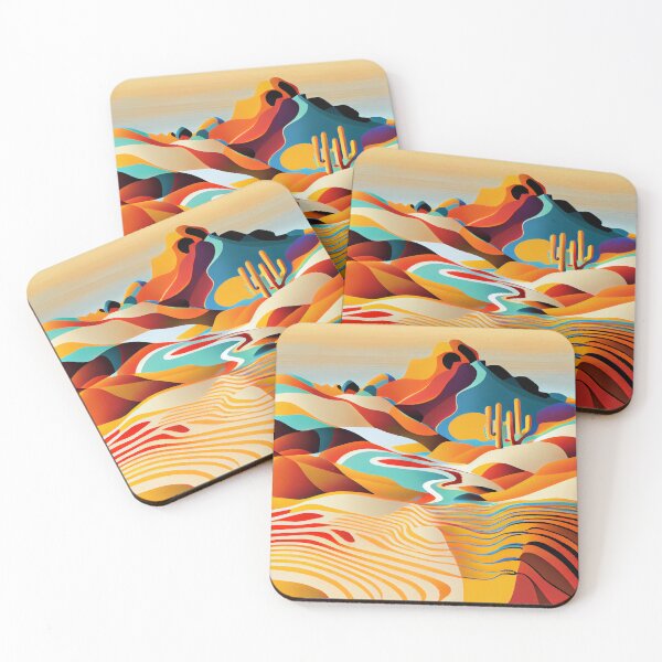 Item preview, Abstract Colorful Desert Modern Pattern Digital Painting designed and sold by CodeAndColors.