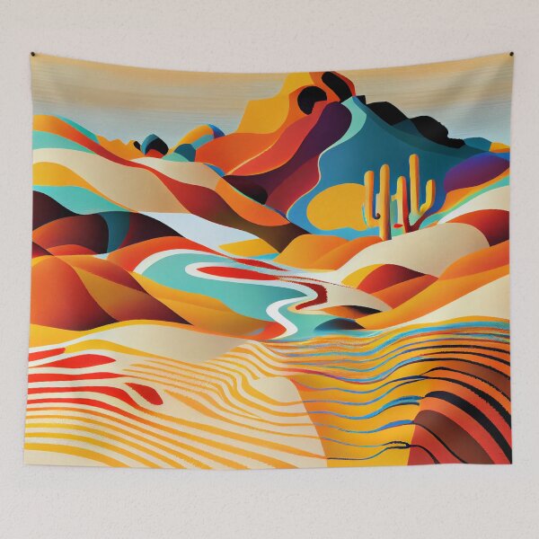 Item preview, Abstract Colorful Desert Modern Pattern Digital Painting designed and sold by CodeAndColors.