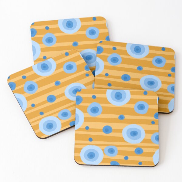 Item preview, Fun blue and orange design || Dots and stripes  designed and sold by Arterissun.