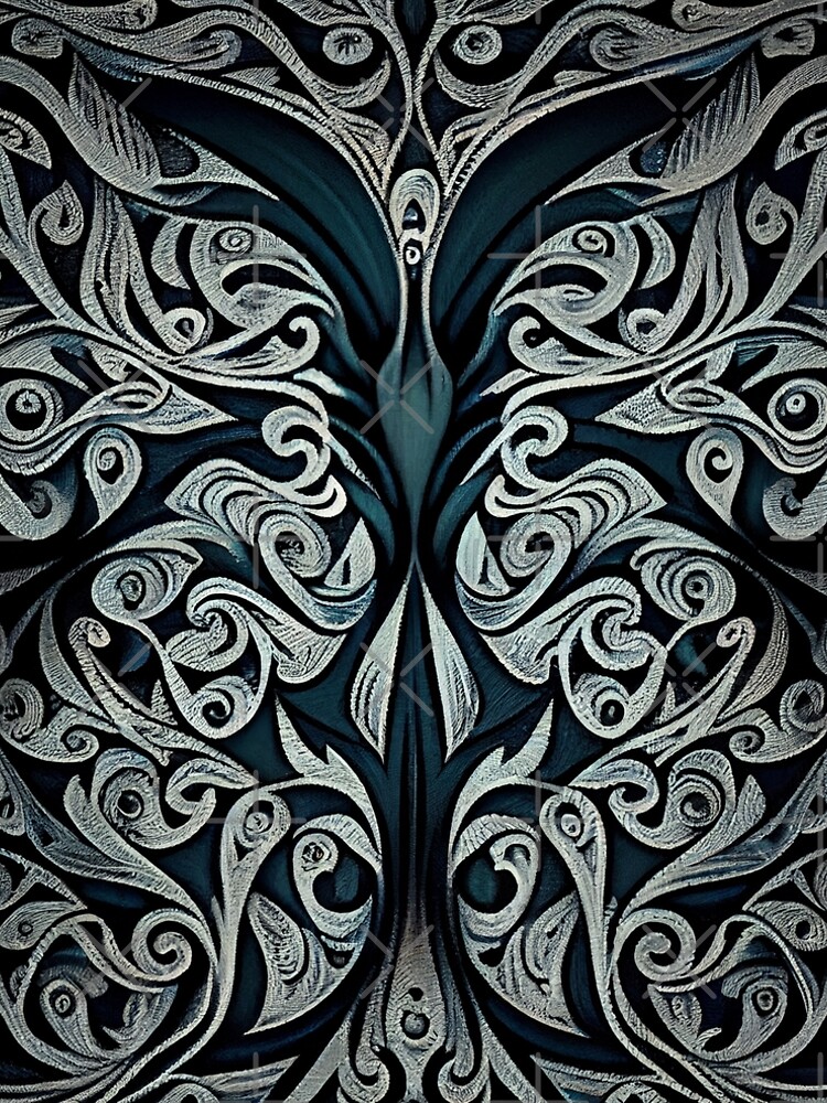 Aperçu 5 sur 5. Robe trapèze avec l'œuvre Enchanted Line Pattern Digital Painting créée et vendue par CodeAndColors.