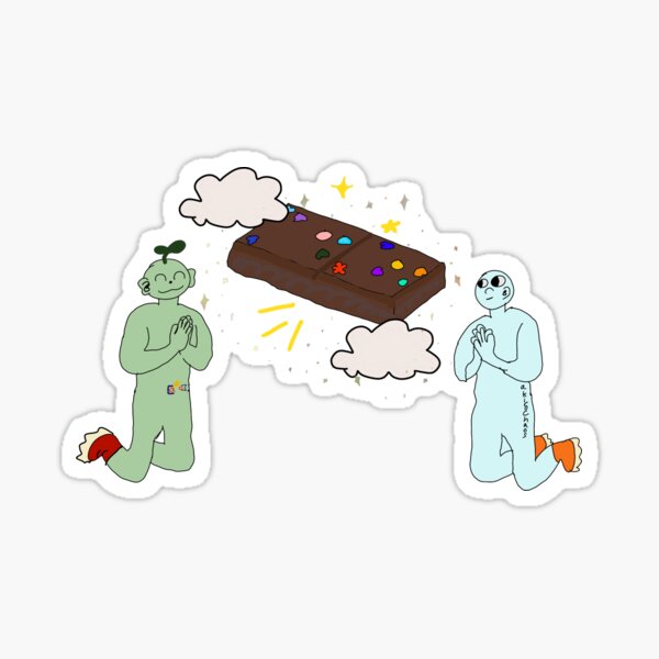 All hail the cosmic brownie Sticker