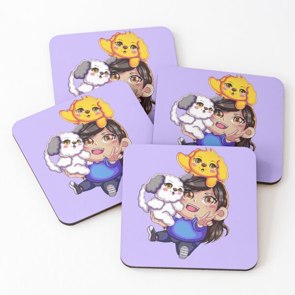 Item preview, funny super chubby dogs in chibi kawaii style designed and sold by kitsuneins.