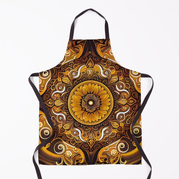 Artikelvorschau, Brown Yellow New Traditional Pattern Digital Painting entworfen und verkauft von CodeAndColors.