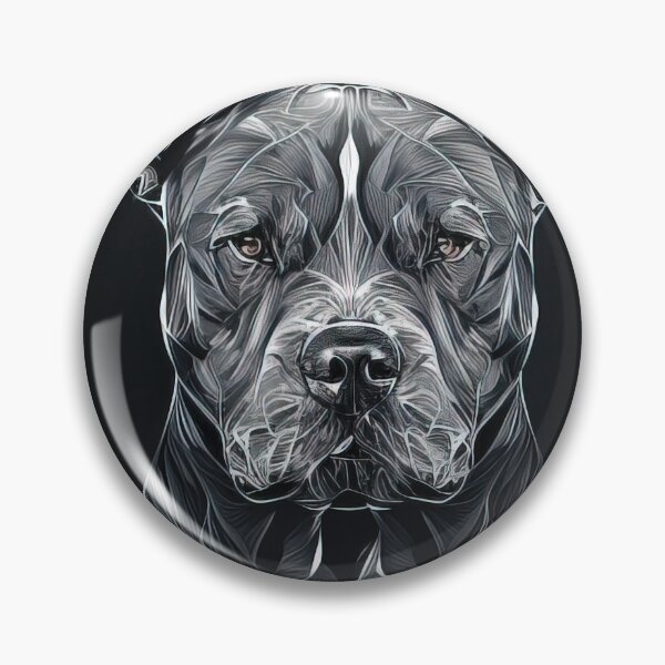 Item preview, Black and white vector design of a pitbull designed and sold by RK - Shop.