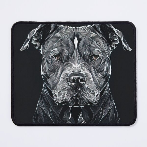 Item preview, Black and white vector design of a pitbull designed and sold by RK - Shop.