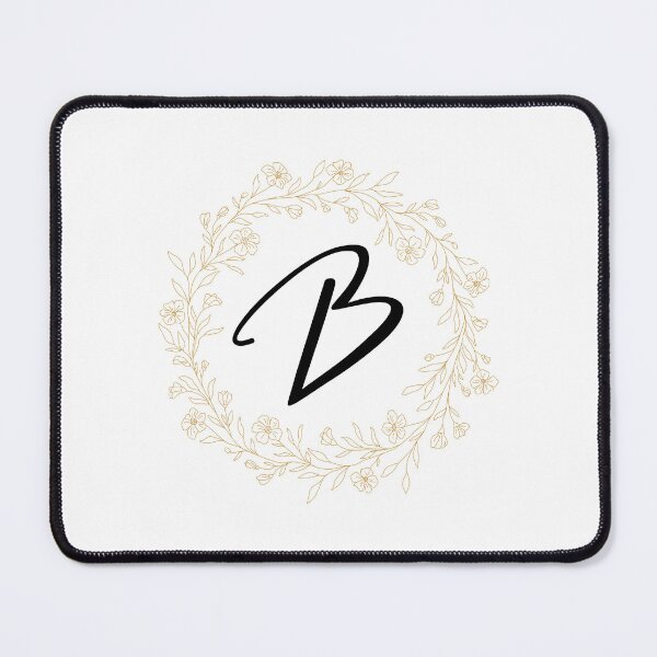 Item preview, Monogram B In A  Gold Wreath Of Wildflowers designed and sold by Tasha-design.