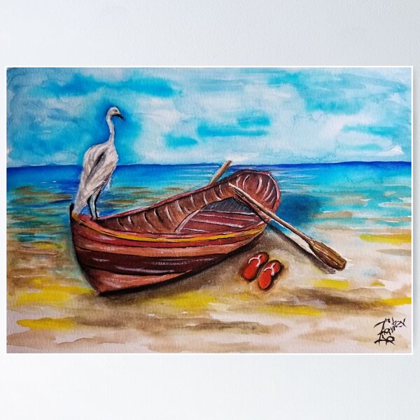 Item preview, Egrit Resting on Canoe designed and sold by ZenoArt.