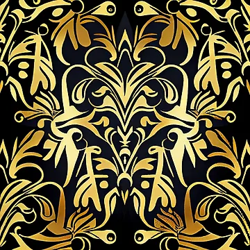 Imagen de la obra Brilliant Cool Hollywood Regency Pattern Digital Painting de CodeAndColors