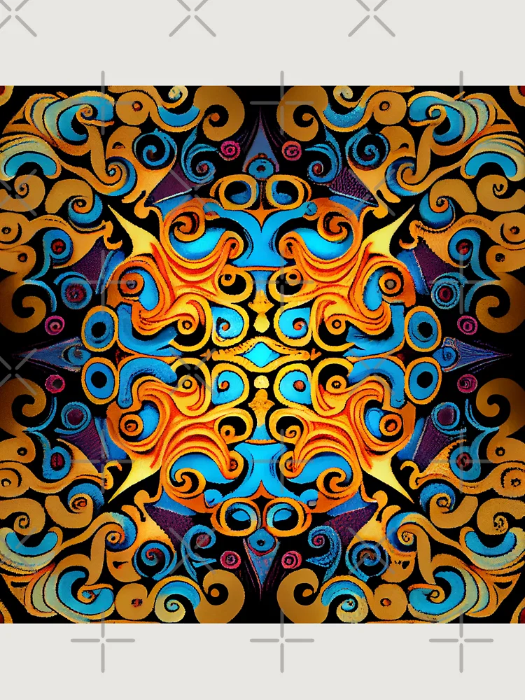 Thumbnail 6 von 6, Premium Oversized Pullover, Brilliant Coarse Eclectic Pattern Digital Painting designt und verkauft von CodeAndColors.