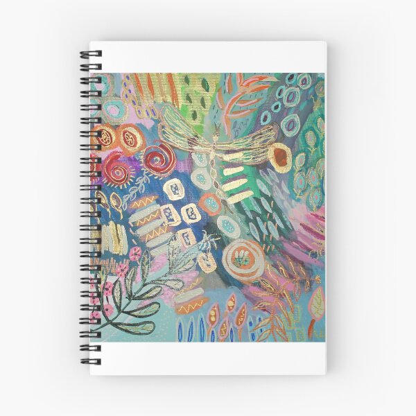 Item preview, garden abstract using gouache, and woody markers with posca pens designed and sold by Linda Grimmick.