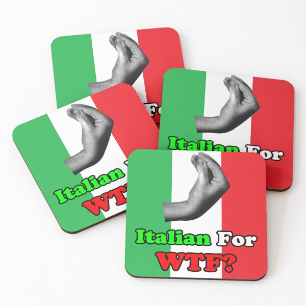 Item preview, Italian For WTF? w/ Italian Flag / Hand Gesture designed and sold by JamesShirts-com.
