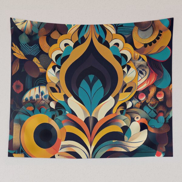 Item preview, Brilliant Maximalist Pattern Digital Painting designed and sold by CodeAndColors.