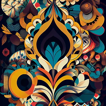 Vorschaubild zum Design Brilliant Maximalist Pattern Digital Painting von CodeAndColors