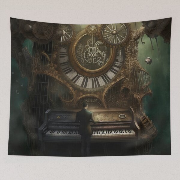 Item preview, Man Standing at A Giant Complex Piano designed and sold by Daniel Leighton.
