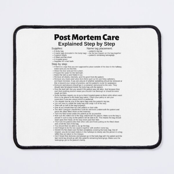 Item preview, Post Mortem Care Explained Step by Step designed and sold by Caregiverology.