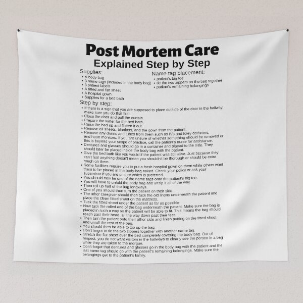 Item preview, Post Mortem Care Explained Step by Step designed and sold by Caregiverology.