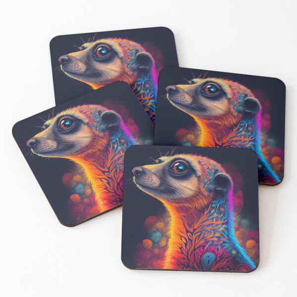 Item preview, Psychedelic Meerkat Art designed and sold by andreipopescu.