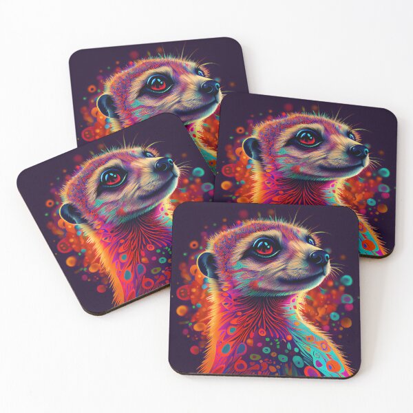 Item preview, Psychedelic Meerkat Art designed and sold by andreipopescu.