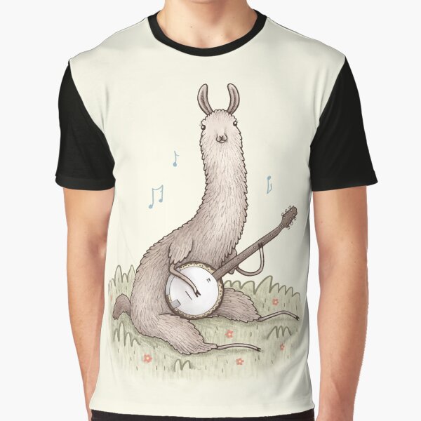 Banjo Llama Graphic T-Shirt