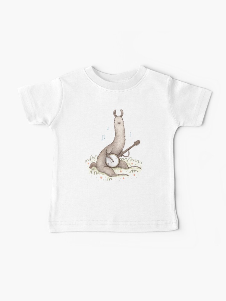 Thumbnail 1 of 2, Baby T-Shirt, Banjo Llama designed and sold by SophieCorrigan.