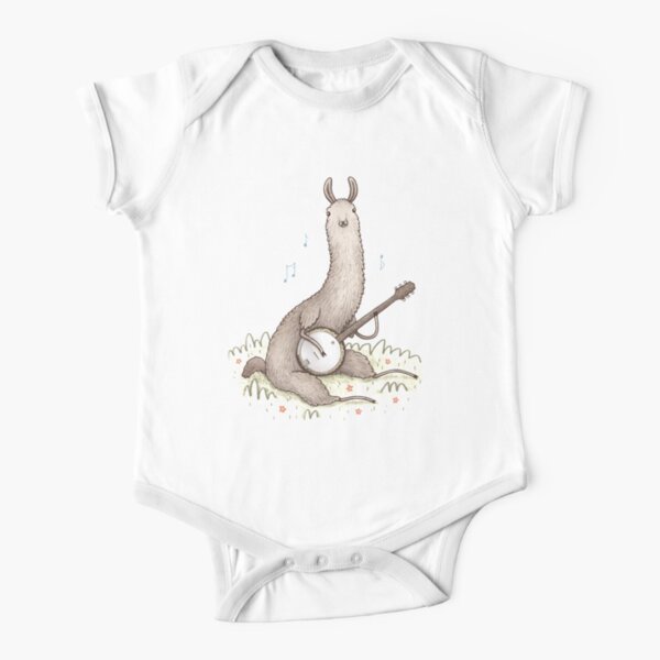 Banjo Llama Short Sleeve Baby One-Piece