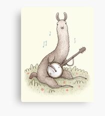 Banjo Llama Metal Print