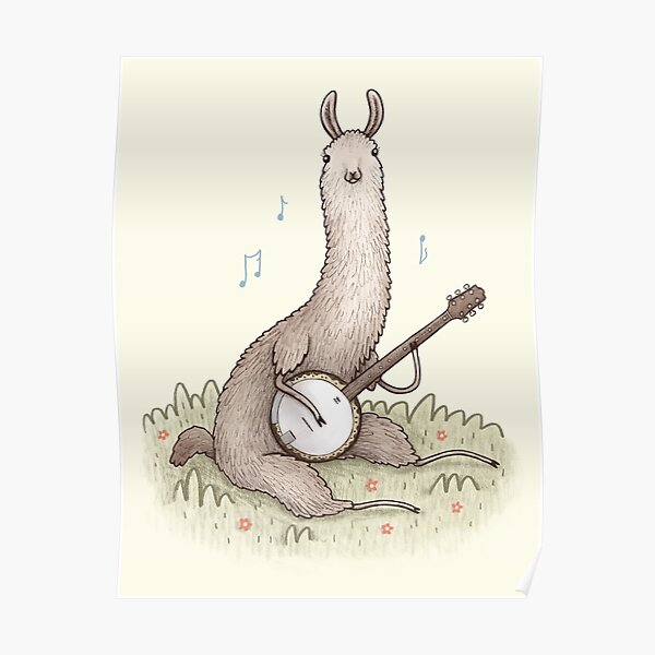 Banjo Llama Poster