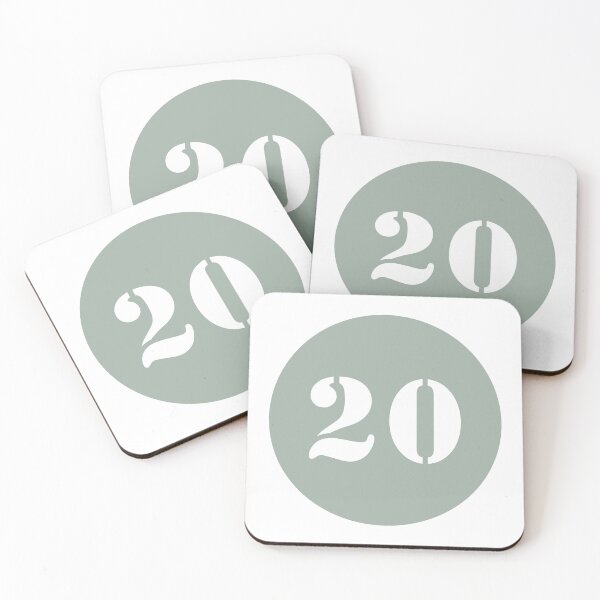 Item preview, Number Twenty (20) in Olive Green Circle designed and sold by Ching Teoh.