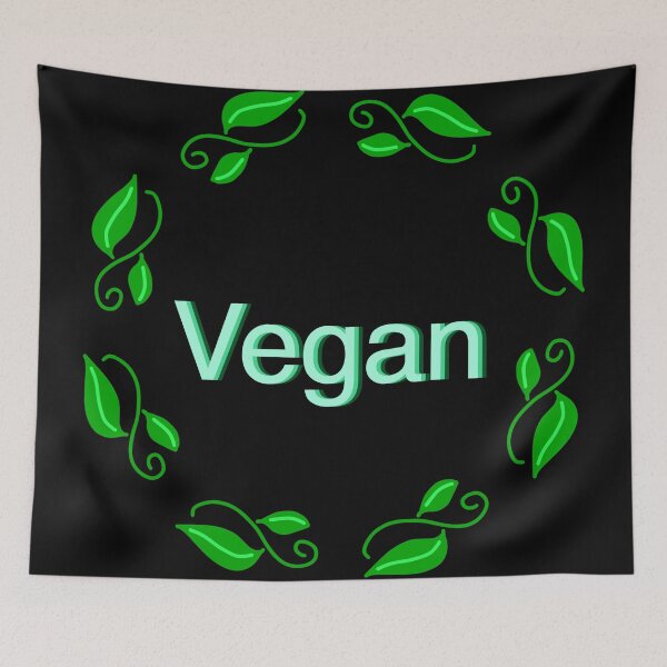 Item preview, Pro Vegan, black background  designed and sold by Osher-BioArt.