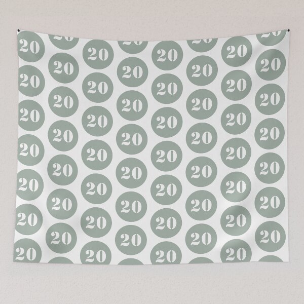 Item preview, Number Twenty (20) in Olive Green Circle designed and sold by Ching Teoh.