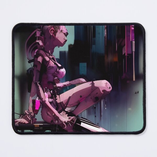 Item preview, Cyborg is taking a mental break. Watercolor style illustration designed and sold by Alcalupo.