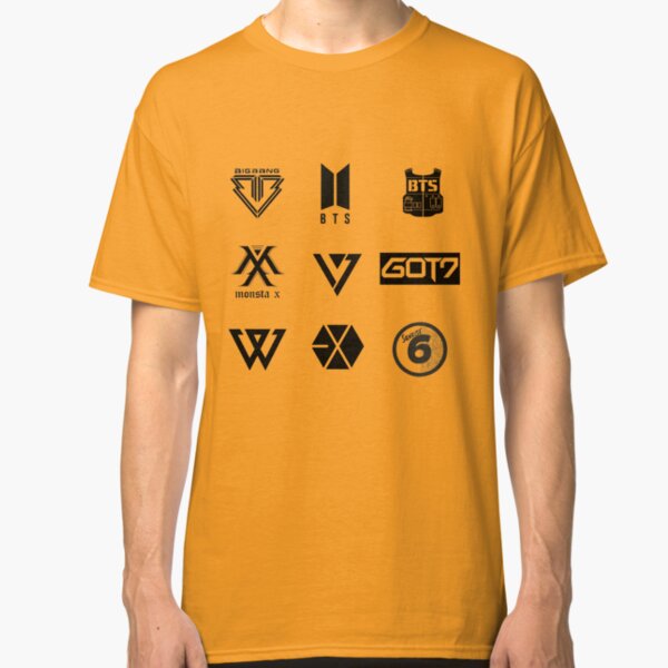 KPOP - Hoja de pegatinas de grupos de chicos Camiseta clásica
