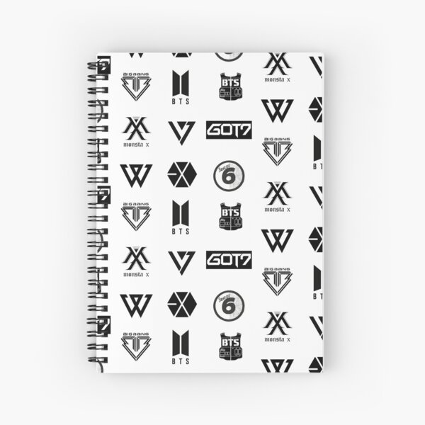 KPOP - Boy Group Sticker Sheet Spiral Notebook