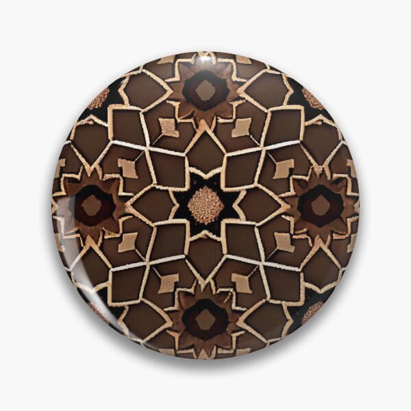 Artikelvorschau, Dark Brown Moroccan Pattern Digital Painting entworfen und verkauft von CodeAndColors.