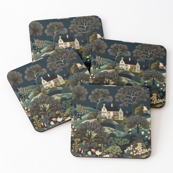 Item preview, Dramatic Cool English Countryside Chic Pattern Digital Painting designed and sold by CodeAndColors.