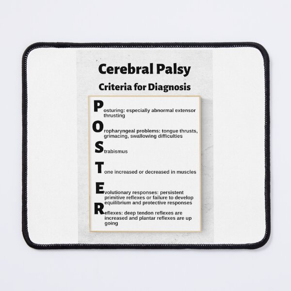 Item preview, Cerebral Palsy Criteria for Diagnosis: POSTER Mnemonic designed and sold by Caregiverology.