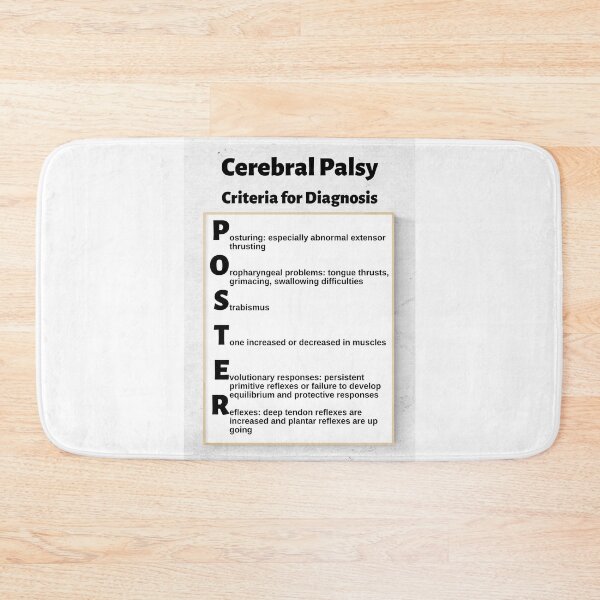 Item preview, Cerebral Palsy Criteria for Diagnosis: POSTER Mnemonic designed and sold by Caregiverology.