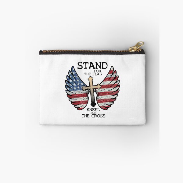 Item preview, Stand For The Flag Kneel For The Cross USA Flag  designed and sold by miracletee.