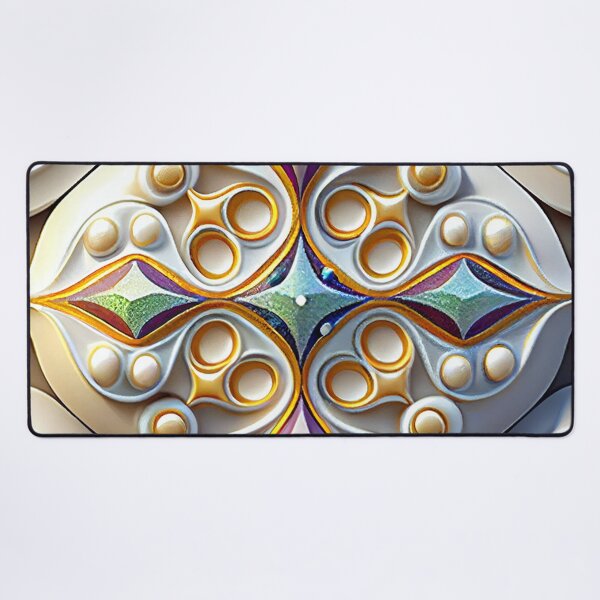 Artikelvorschau, Bejeweled White Ceramic Latin Pattern Digital Painting entworfen und verkauft von CodeAndColors.