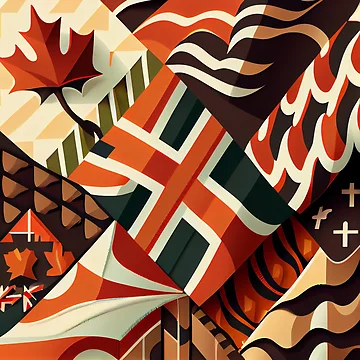 Imagen de la obra Angular Designer Country Pattern Digital Painting de CodeAndColors