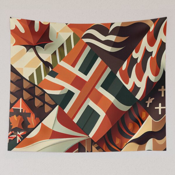 Item preview, Angular Designer Country Pattern Digital Painting designed and sold by CodeAndColors.