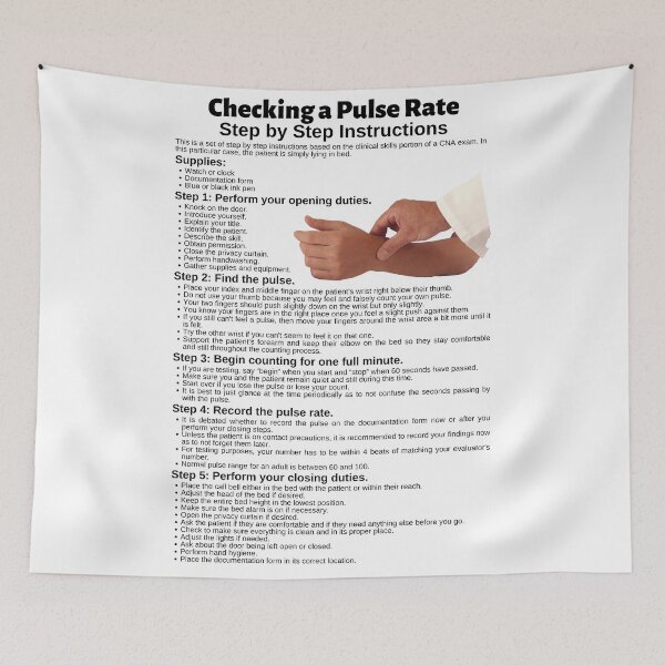 Item preview, Checking a Pulse Rate Step by Step Instructions designed and sold by Caregiverology.