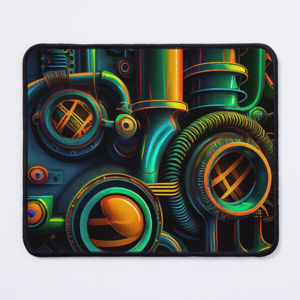 Item preview, Artistic Vibrant Industrial Pattern Digital Painting designed and sold by CodeAndColors.