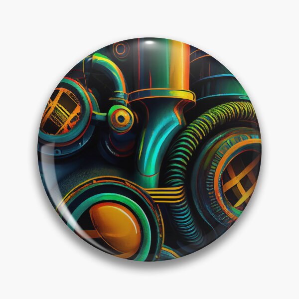 Artikelvorschau, Artistic Vibrant Industrial Pattern Digital Painting entworfen und verkauft von CodeAndColors.