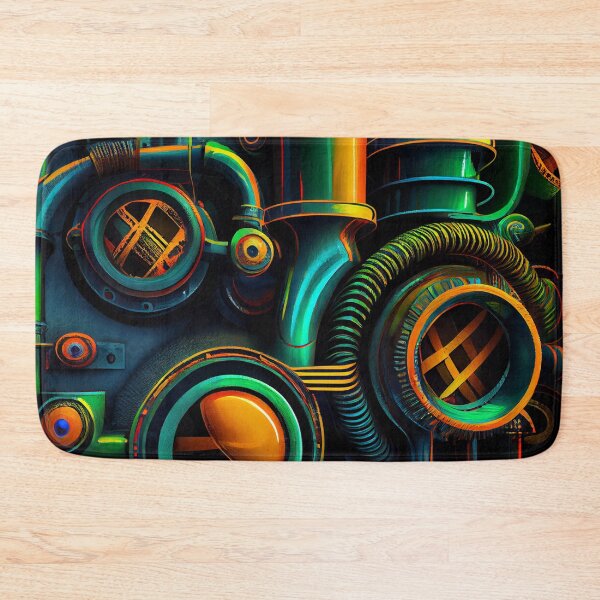 Item preview, Artistic Vibrant Industrial Pattern Digital Painting designed and sold by CodeAndColors.