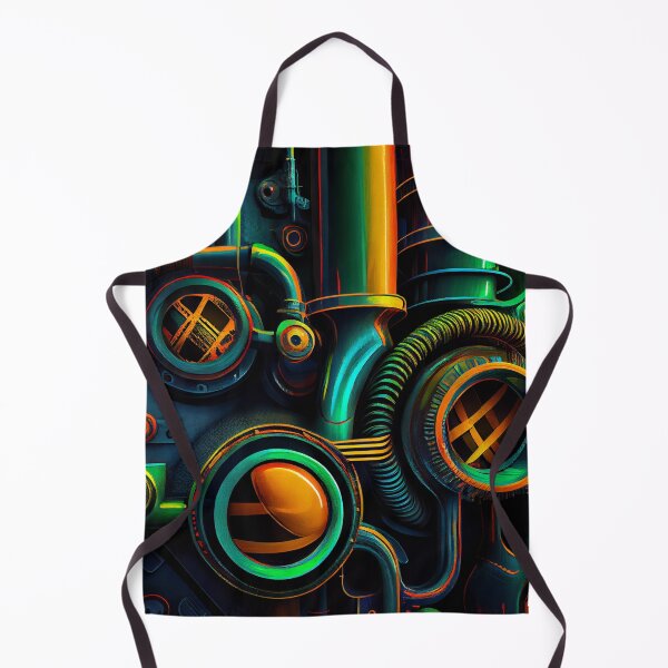 Item preview, Artistic Vibrant Industrial Pattern Digital Painting designed and sold by CodeAndColors.