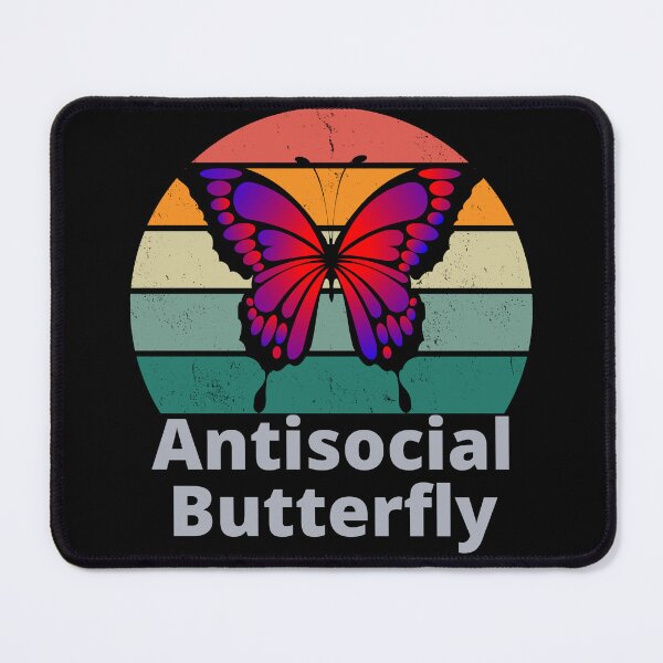 Item preview, Antisocial butterfly retro sunset. | relatable introvert problems. | relatable introvert quotes designed and sold by Confusion-Human.